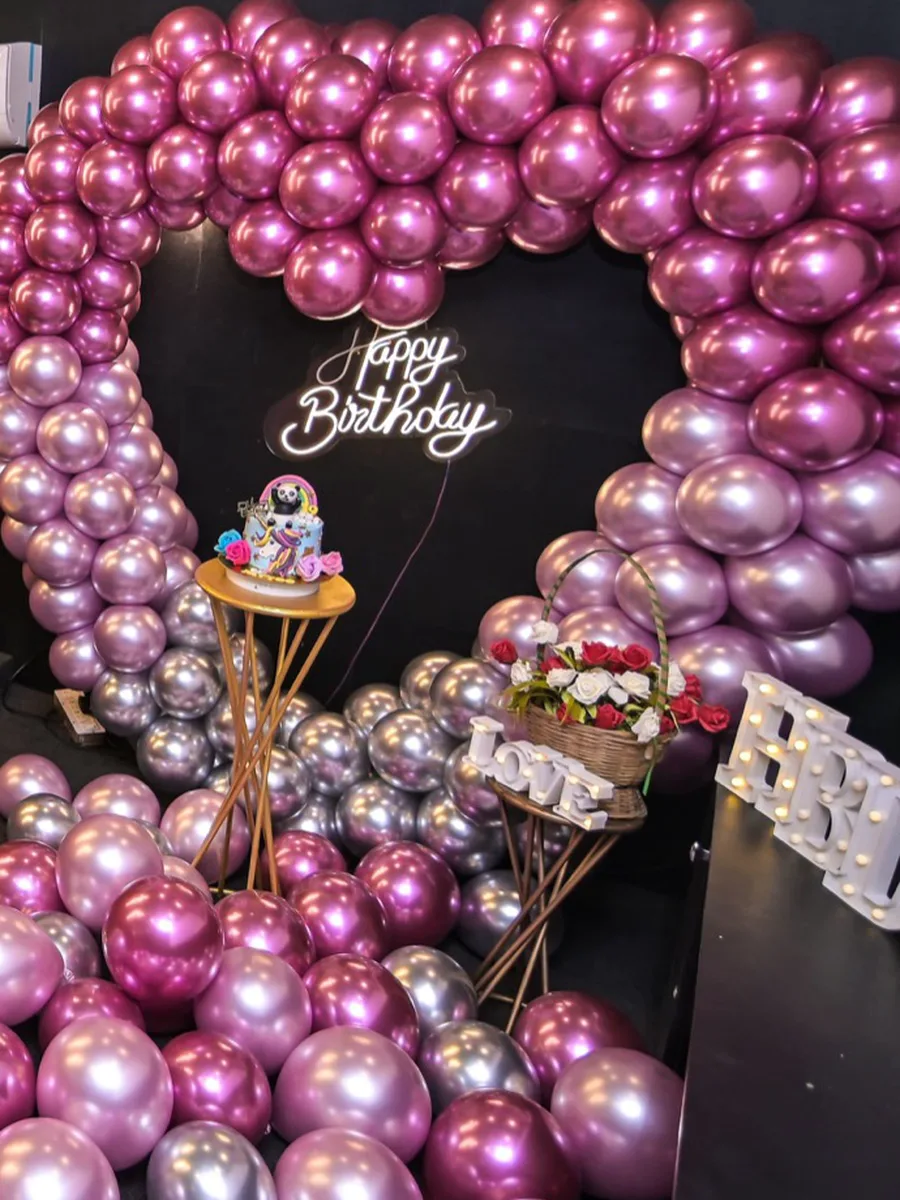 A ShowTime room dressed for a celebration, with candles and flowers